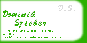 dominik szieber business card